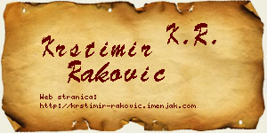 Krstimir Raković vizit kartica